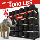 PrimeZone 60" W X 24" D X 72" H Heavy Duty Garage Storage Shelves - Adjustable Metal Shelving Unit, 5 Tier Industrial Shelves for Storage Standing Utility Rack for Warehouse, Pantry, Basement, Black PrimeZone