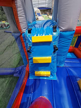 16x12FT Commercial Grade Bounce House Castle Inflatable, (Heavy Duty PVC), (1100w Blower)- 2 Slide, Ball Pit, Basketball Hoop, Obstacle - Bouncy House for Big Kid 5-12, Outdoor Party Toy Pool Backyard Okayego