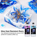 LET'S RESIN Resin Mold Kit Bundle with 0.5 Gallon Crystal Clear Epoxy Resin, Bubbles Free Resin for Resin Art LET'S RESIN