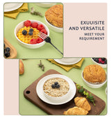 Ramekins 8 oz - Oven Safe Shallow Ramekins for Creme Brulee Dishes- Ceramic Souffle Dishes Quiche Dish Mini Tart Pans for Individual Serving,White Puddings Cups Small Pie Pan Sauce Ramekins Set of 6 KOBIKOBI