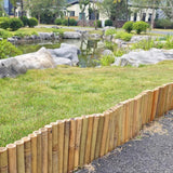 Bamboo Short Fence Outdoor Landscape Edging Flexible Decorative Border 7.8'' H x 47'' L HTWNK