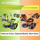 BIRANCO. Remote Control Tracked 3in1 Stunt Racer Building Kit - RC Car STEM Construction Toy, Gift Idea for Kids, Boys and Girls Ages 8-12 Year Old (353 Pcs) BIRANCO.