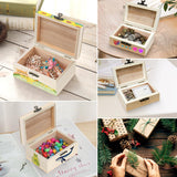 MicoSim 12 PCS Wooden Box,Treasure Chest with 12 Color Paints,12 PCS Unfinished Unpainted Wood Box with 2 Diy Adhesive Drilles,Small Wooden Box for Keepsake Boxes, Jewelry Box MicoSim