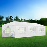 2025 Upgraded 10x30 Party Tent, Outdoor White Tents for Parties, Wedding, Large Canopy Tent with Walls, Big Event Gazebo Tent for Backyard, Garden, 8 Sidewalls EPOFIT