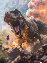 SKRYUIE Paint by Numbers Kit for Adults Beginner Dinosaur, Acrylic Volcano Oil Painting by Numbers Kits with PaintBrushes Paintwork Art Crafts Canvas for Home Decor 16x20 inch c12 SKRYUIE