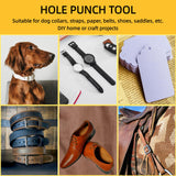Leather Hole Punch, BILLION GOLD Heavy-Duty Belt Hole Puncher, Multi Sizes Hole Punch Tool for Leather, Belt, Watch Straps, Saddle, Cards BILLION GOLD