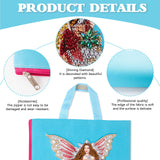 antor Diamond Painting Kits for Adult Stationery Bag Handbag with Chain 5D DIY Rhinestone Arts Craft Makeup Bag Canvas Tote Bag Diamond Art for Office Home Butterfly Fairy Pattern antor