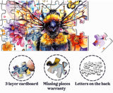 Flowers Bee Puzzles for Adults 1000 Pieces, Garden Bee Butterfly Jigsaw Puzzles, Nature Plant Impossible Animal Art Puzzle as Bee Home Decor PPuzzling