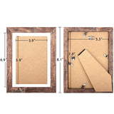 TOFOREVO Picture Frames 5x7 Set of 2 Rustic Wood Grain Photo Frame for Gallery Wall Mounting or Tabletop Display TOFOREVO