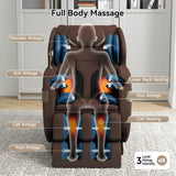 Real Relax 2025 Full Body Massage Chair of Dual-core S Track,Shiatsu Massage Recliner of Zero Gravity with APP and LCD Control,Lower Back and Calf Heating,Bluetooth,Home or Office Use,Brown Real Relax