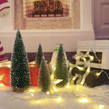 Mini Christmas Tree, Small Pine Tree with Wooden Bases for Xmas Holiday Party Home Tabletop Tree Decor (Green 4pcs) UNIPRIMEBBQ