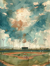 HMDIIMGE Interesting Baseball Diamond Painting Kits for Adults, Ball Sport Diamond Painting Art Kit for Adult, 5D Gem Diamond Art Painting for Relatives and Friends Home Wall Decor Gifts 12x16 Inch HMDIIMGE