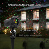 HERHOTER Christmas Laser Lights Outdoor,Red and Green Moving Outdoor Laser Light, Waterproof Garden House Decoration Laser Christmas Lights HERHOTER