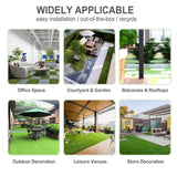 LOKANG Artificial Grass Turf Tile 12"x12" Synthetic Turf Grass Self-Draining Interlocking Deck Tiles Fake Grass Decor for Balcony & Patio Indoor & Outdoor Pet Areas (8-Pack) LOKANG