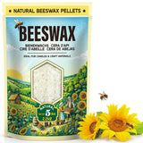 Beeswax Pellets for Candle Making – 5lb/10lb/20lb – Natural Beeswax for Candles, Lip Balms, and Skincare – White Beeswax for DIY Projects – Ideal for Beginners and Experts（5lb） UNOTENA