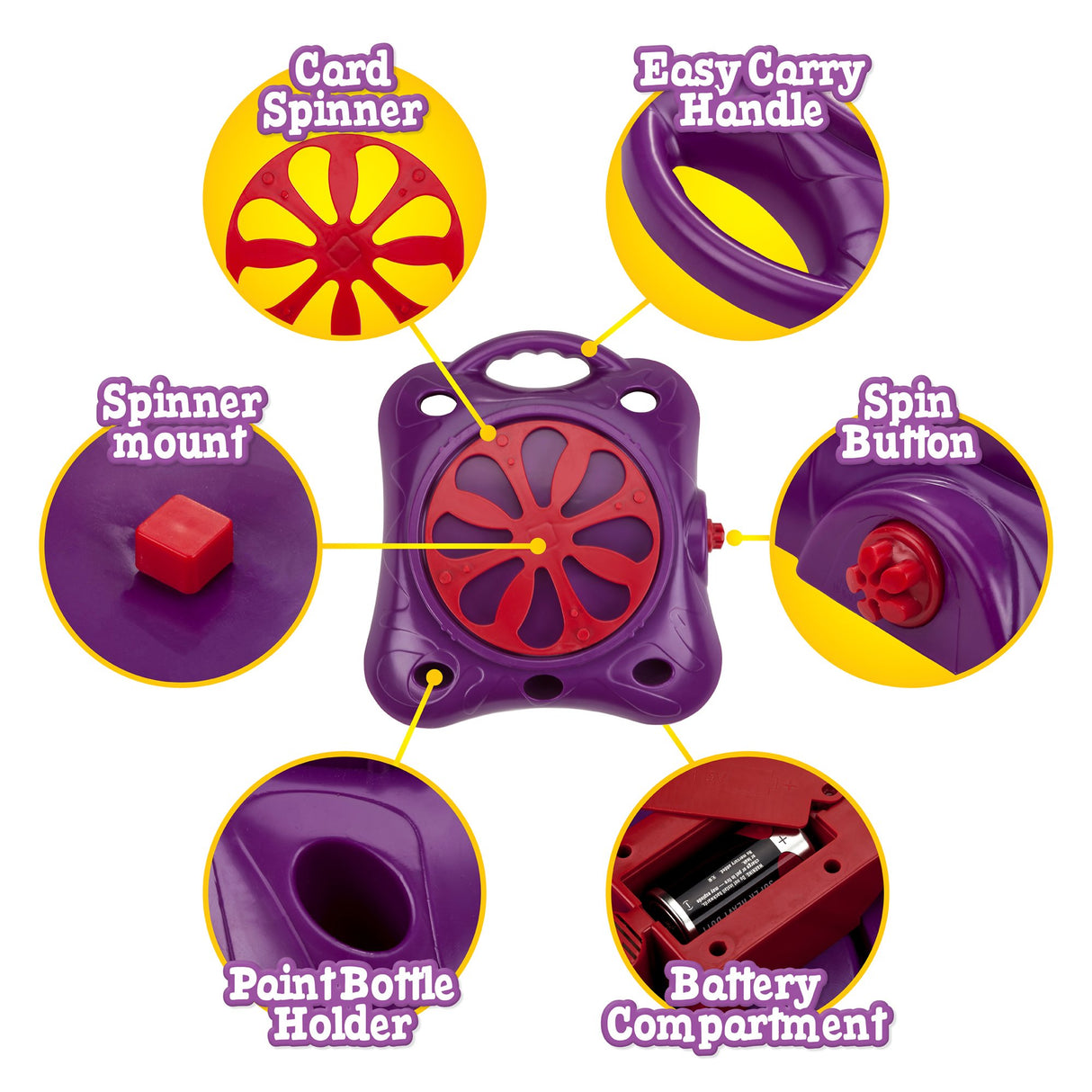 Creative Kids Spin & Paint Art Kit - Spinning Art Machine Craft Kit for Children & Adults, Christmas Gifts 6+ Creative Kids