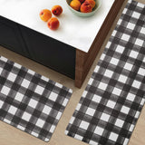 FRESHMINT Modern Farmhouse Plaid 2 Piece Set Kitchen Mats for Floor Anti Fatigue Waterproof & Non-Skid Kitchen Rugs Cushioned Kitchen Mat for Standing Washable Comfort Desk Kitchen Runners FRESHMINT
