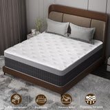 Twin Size Mattress in a Box 14 Inch Memory Foam Hybrid Mattress with Pocketed Springs Medium Firm Support Motion Isolation Edge Support 180 Night Trial Generic