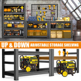 Metallitrend 82" H Heavy-Duty Garage Storage Shelves | 6-Tier Metal Shelving Unit Organizer Rack for Garage Storage Metallitrend