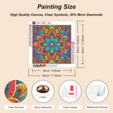 SJUTOUCI Diamond Painting Kits for Adults, Mandala Diamond Art Kits for Beginners, 5D DIY Diamond Bead Art, Full Drill Round Gem Craft Home Decor 12x12 inch SJUTOUCI
