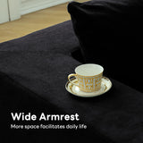 Vamcheer Modular Sectional Sofa with Chaise, Modern L Shaped Cloud Couch with Deep Seat, Sectional Couches for Living Room, Bedroom, Office, No Assembly Required, Black Vamcheer