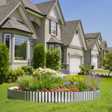 Land Guard Corrugated Garden Edging Border,6" x 50' Landscape Paver Edging, Tall Landscape Edging, Fence for Garden, Flower Bed, Lawn and Landscape Edging (Silver) Land Guard