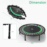 HYD-Parts 40" Foldable Fitness Trampoline for Adults with 32 Bungee Cords 450lbs, Portable Exercise Mini Trampoline, Small Rebounder Indoor/Outdoor, Quiet Workout Equipment HYD-Parts