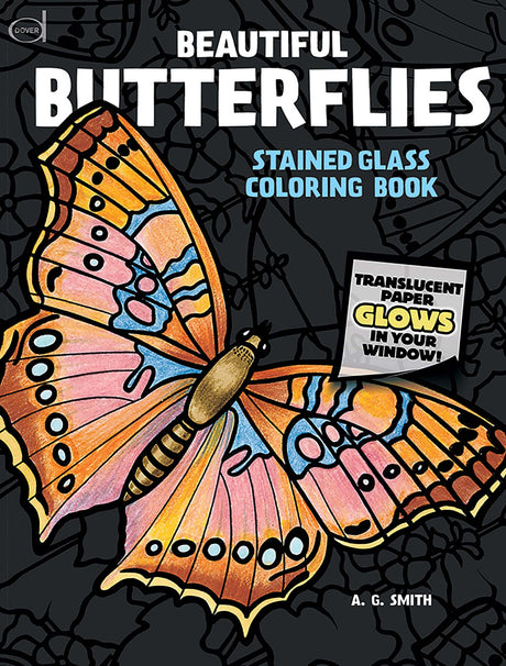 Beautiful Butterflies Stained Glass Coloring Book Dover Publications