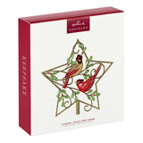 Hallmark Keepsake 2022, Cardinal Couple Metal Christmas Tree Topper Hallmark Keepsake