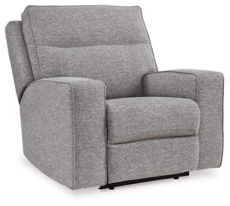 Signature Design by Ashley Biscoe Contemporary UV Resistant Durable Power Recliner with USB Port, Adjustable Headrest and Track Arms, Gray Signature Design by Ashley