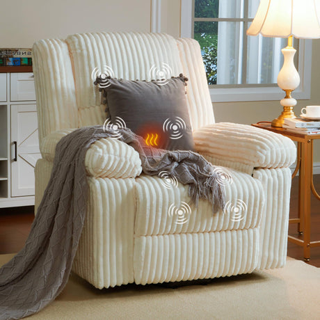 GarveeHome Power Lift Recliner Chair - Heat and Massage, Electric Lift Plush Recliner with Soft Padded Seat, Back Support & Armrests, Designed for The Elderly and People with Mobility Impaired GarveeHome