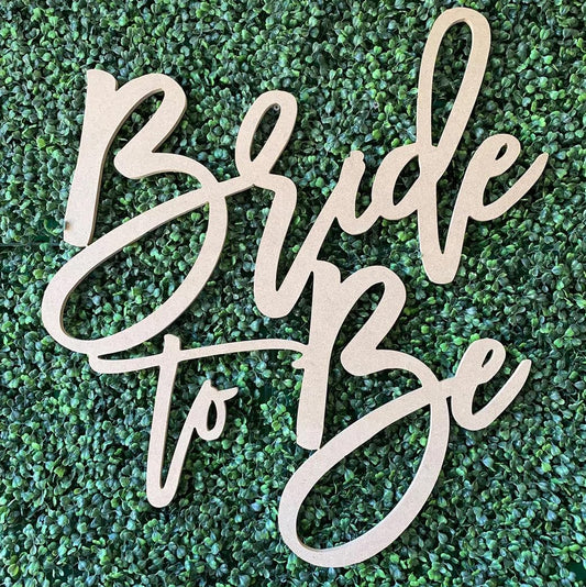 Bride to Be Wooden Sign for Backdrop- Custom Engagement Party Decorations, Bridal Shower Sign- Personalized Wooden Name Sign- MDF- Available in 16” & 23” (20" W x 23" H) - WoodArtSupply