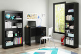 South Shore Axess 5-Shelf Narrow Bookcase, Pure Black, 7270758 South Shore