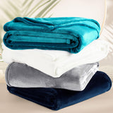 DREAMNINE Super Soft Fuzzy Fleece Throw Blanket for Couch Sofa 50" x 60", Decorative Solid Lightweight Velvet Blanket for Chair, Cozy Accent Shaggy Micro Plush Flannel Blanket for Bedroom Dorm, White DREAMNINE