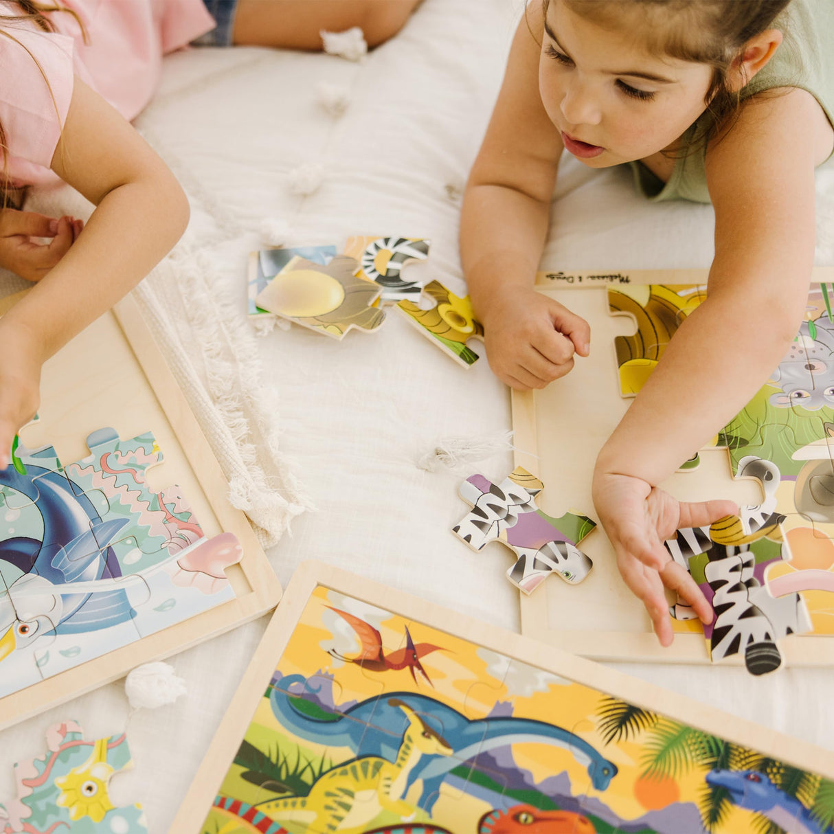 Melissa & Doug Jigsaw Puzzle Bundle (Dinosaur,Safari and Ocean) - Animal Puzzles, Wooden Jigsaw Puzzles For Kids Ages 3+ Melissa & Doug