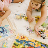 Melissa & Doug Jigsaw Puzzle Bundle (Dinosaur,Safari and Ocean) - Animal Puzzles, Wooden Jigsaw Puzzles For Kids Ages 3+ Melissa & Doug