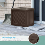 Suncast 22 Gallon Small Resin Storage Seat, Java, SSW600J Suncast