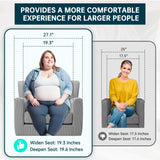 PrimeZone Mid-Century Modern Accent Chair - Comfy Corduroy Living Room Chair, Reading Chair with Button Tufted Design & Wing Back, Cozy Upholstered Armchair for Bedroom, Corner, Grey PrimeZone