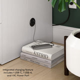 Bestar Murphy Cabinet Bed 65-inch Queen with Pullout Drawer for Bedroom, Guestroom, Key West Collection, Modern, White Bestar