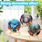 Fedmut Needle Felting Kit, Wool Felting Kit for Beginners Adult with Wool, Needles, Foam Pad, Felt Cloth and Instructions – 4 Set Sea Animals Painting Frame for Great Gift Decoration Fedmut