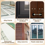 20FT Tiny House to Live in,Portable Prefab House with 2 Bedroom,1 Full Equiped Bathroom and Kitchen,Prefabricated Container House for Adults Living,Foldable Mobile Home with Steel Frame AMGUI