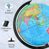 World Globe with Stand, 13" Geography Educational Globe for Students & Teachers, 360° Spinning Globe, Full Length 19.7 inch World Globes for GOCHANGE