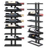 Hoctieon 8 Tier Wall Mount Wine Rack, Wall Racks for Wine Bottles Display and Storage, Hanging Bottle Organizer for Living Room, Dining Room, Wine Cellar, Bar, Black Hoctieon