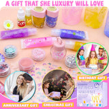 WhizToys DIY Lip Gloss Making Kit 74 PCS, Purple Kids Lip Gloss Supplies Set Beginner, Fun Craft Set Moisturizing Base, Birthday Gift for Girls, Kids, Teenagers, Women WhizToys