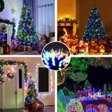 Battery Operated Christmas Lights 2 Pack 18 Ft 50 Count Clear Mini String Lights Battery Powered with 6 Hour Timer Xmas Tree Lights Outdoor Waterproof for Indoor Party Festival Decorations (2PC;50LED) QOCNAM