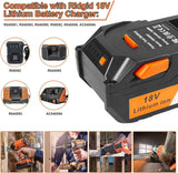 ARyee 18V 6000mAh Battery Replacement Compatible with RIDGID 18V Drill R840087 R840083 R840086 R840085 R840084 Cordless Tools Lithium Ion Battery, 2 Pack ARyee