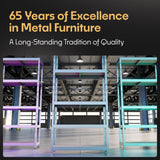 Metalkast Heavy-Duty Metal Garage Shelving | 71" H x 35" W x 18" D | Adjustable Industrial Storage Rack with Wire Shelves | 5-Tier Steel Shelving Unit, 5,000LB Capacity, Rust-Resistant Coating Metalkas