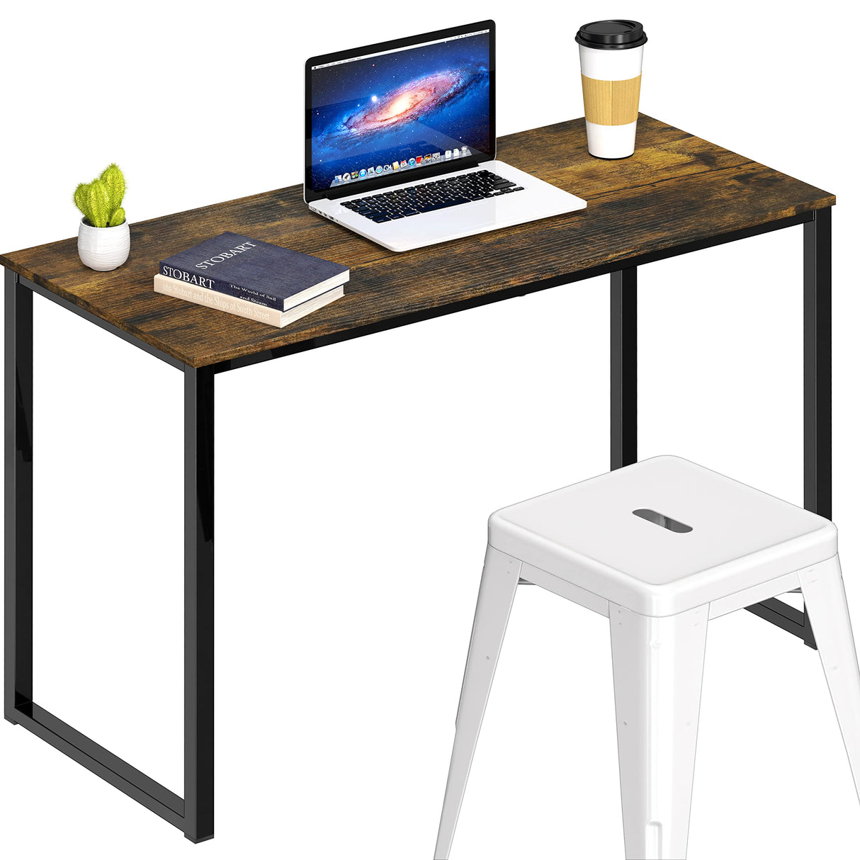 SHW Mission 32 inches Office Desk, Rustic Brown SHW