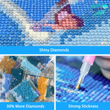 KEYIFA Diamond Art Kits for Adults, 5D DIY Diamond Painting Fantasy Forest, Round Full Drill, Mushrooms Diamonds Dots Mosaic Painting, Crystal Gem Arts Craft for Home Wall Decor 12x16 in KEYIFA