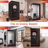 OneAmg Sauna, Portable Sauna Box, Portable Sauna for Home, Steam Sauna with 3L 1000W Steamer, Remote Control, Folding Chair, Home Sauna Tent for Gym Yoga, Pilates, Hot Tub OneAmg